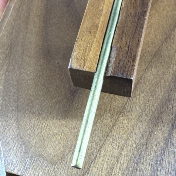 Vintage Cross Minimalist MCM Style Wood Brass Hanging Wall Plaque 11” - Picture 14 of 16